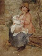 Pierre Renoir Maternity-Baby at the Breast(Aline and her son Pierre) first version china oil painting reproduction